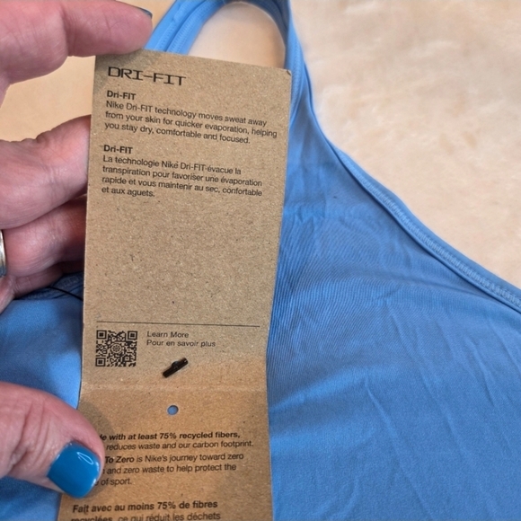Nike Dri-FIT Blue Training Tank Top, Women's Size XL, Dri-FIT One New - Picture 4 of 8
